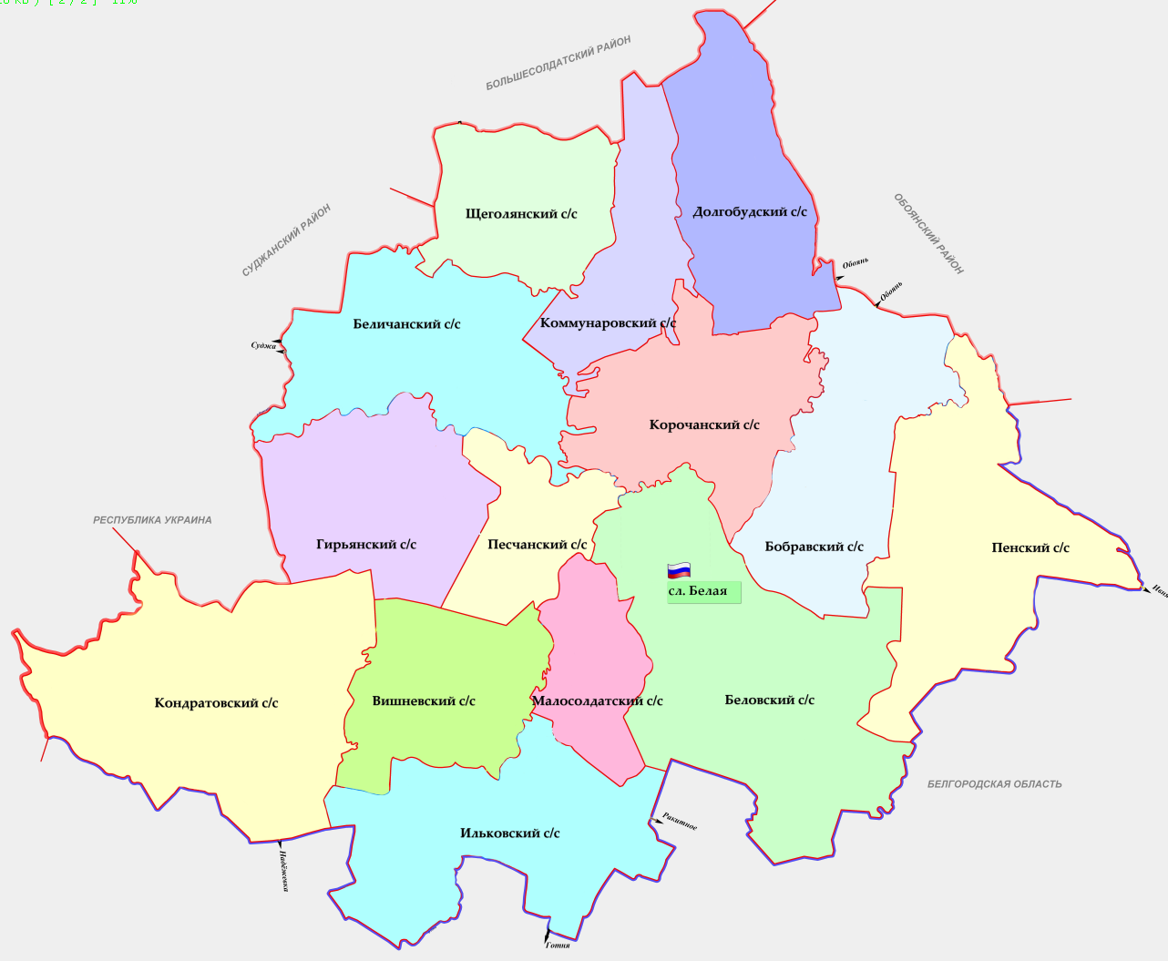 Карта района.